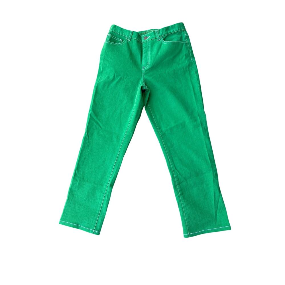 Lauren Jeans Co Ralph Lauren Green Cropped High Rise Jeans 8